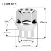 image1 220 ETExtended 7mm Shank Lug Nuts dynofit 20pc 1 2 2028mm Tall 19mm hex Open End with ConicalCone Seat Special Extra Safe Lugnuts for SpacersAdapter or 5 Lugs Aftermarket Wheels Only