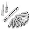 image1 2x20 Spike Lug Nuts for Cherokee Liberty XJ KJ KK Commander XK ZJ WJ WK Wrangler YJ TJ JK dynofit 20pcs 1 220 Solid Steel Chrome Spiked Lugnuts for Explorer Falcon Flex C10 MKT 5Lug Wheels