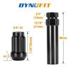 imageATV m12x15 Wheel Lug Nuts Black Dynofit 161 12mmx15 Spline Lug Nuts Aftermarket for Polaris Ranger XP 9001000 General 1000 RZR S 900 XP 1000 Pioneer 500 700 1000 19mm21mm Hex Key3824