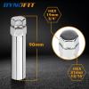 imageDYNOFIT 6 Spline Tuner Lug Nuts Key for Wrench with 34 inch 19mm and 1316 inch21mm Hex Aftermarket Lugnuts Socket Replacement Tool for 12 inch 12x15 12x125 Lug Nut 1 Year WarrantySilver