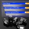 imageDynofit 1220 Black Wheel Lug Nuts 16pcs 12x20 Hex 60 Degree Steel Conical tire Lugnuts for Aftermarket EZGO and Club Car Golf Carts
