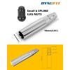 imageDynofit 6 Spline Lug Nuts Socket Key Universal Chrome Spike Key fit Hex 19mmampamp17mmampamp14mm Tool Wrench1PC Sleeve fit Thread M12X1512X12512quot2038quot2410mmx125 Small NutsSilver