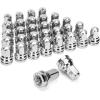 imagedynofit 24pcs 14x15 OEMStock Lug Nuts for 20152019 ExpeditionF150 M1415 OnePiece Design Factory Chrome Wheel Lugnuts for Lincoln 20152023 Navigator 21mm Hex AntiRusting UpdatedSilver
