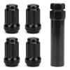 imageATV m12x15 Wheel Lug Nuts Black Dynofit 161 12mmx15 Spline Lug Nuts Aftermarket for Polaris Ranger XP 9001000 General 1000 RZR S 900 XP 1000 Pioneer 500 700 1000 19mm21mm Hex KeyM12x15