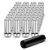 imageDYNOFIT 91618 Wheel Lug Nuts 916 32 Chrome Lugnuts with 60 Degree Conical Seat for Tuner Dodge Dakota 20052011 Dodge Ram 1500 20022010 Dodge Ram 2500 19942011 Dodge Ram 3500 19942011Silver