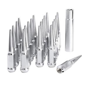 image1 2x20 Spike Lug Nuts for Cherokee Liberty XJ KJ KK Commander XK ZJ WJ WK Wrangler YJ TJ JK dynofit 20pcs 1 220 Solid Steel Chrome Spiked Lugnuts for Explorer Falcon Flex C10 MKT 5Lug Wheels