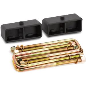 image3 Inch Rear Lift Blocks for Tacoma dynofit Rear Leveling Block Kit Compatible with 20052023 Toyota Tacoma 19992021 Tundra Suspension Lift Block Square Leaf Spring Ubolts Kit Extended Ubolts3 Inch