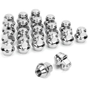 imageDynofit 12mmx15 Stock Lug Nuts For Escape 20012019Focus 20122018Fusion 20062019 OnePiece Style OEM Wheel Nuts Replace for Factory Nut Compatible with Ford Lincoln MKC MKZ Work on ALSteel RimSilver