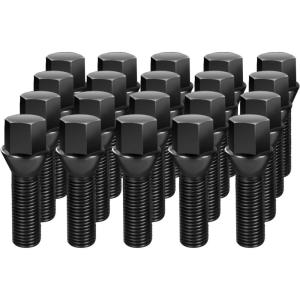 imageDynofit 14x125 Lug Bolts for F10 F30 F80 M3 M445mm Shank ET Bolts Compatible with BMW 320i 328i 528iRims with 15mm 20mm Thickness Wheel Spacers 20pcs 14mmx125 Aftermarket Lug Studs Cone Seat45mm shank  69mm overall