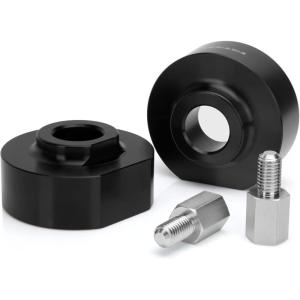 imageDynofit 2 Inch Front Leveling Kit for 19811996 Ford F150 2WD 19992022 F250 F350 Super Duty 2WD 20002005 Excursion 2WD 2quot Lift Spring Spacers with 34quot Stud Extenders58 Stud 2 Front