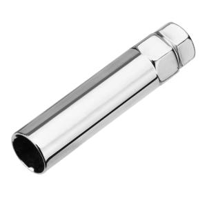 imageDynofit 6 Spline Lug Nuts Socket Key Universal Chrome Spike Key fit Hex 19mmampamp17mmampamp14mm Tool Wrench1PC Sleeve fit Thread M12X1512X12512quot2038quot2410mmx125 Small NutsSilver