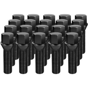 imageDynofit M12x15 ET Lug Bolts Set Compaible with BMW E82 E88 E91 E92 E93 45mm Shank Extended Aftermarket Wheel Bolts for E36 E30 E90 E28 E34 E23 12x15 Conical Seat Shiny BoltsStuds for 20mm Spacer45mm shank  72mm overtall