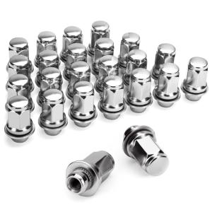 imageDynofit M12x15 Lug Nuts 187quot Length 1316quot Hex OEM Factory Mag Lug Nuts Closed End Lugnuts Set with Washer for Tacoma 4 Runner FJ Cruiser Tundra Sequoia Lexus GX460 and MoreSet of 24