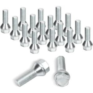 imagedynofit 12x125 Wheel Lug Bolts for Wheel Spacers 20pcs ET 28mm Shank 17mm Hex 48mm Length Solid Chrome Studs Set for 20152021 Jeep Renegade 20182021 Compass 20142021 Cherokee and More