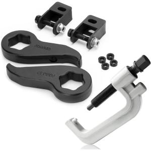imagedynofit 13quot Torsion Key Shock Extenders is compatible with 201119 Silverado GMC Sierra 2500HD 3500HD Adjustable 1 to 3 Inch Heavy Duty Solid Leveling Lift Kits with Torsion Bar Key Removal Tool
