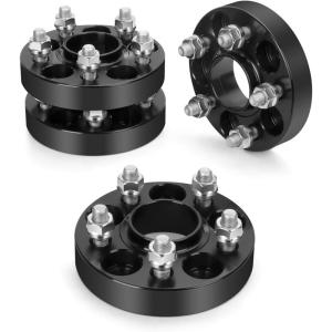imagedynofit 5x100 Wheel Spacers 1 inch for Subaru Impreza Outback Crosstrek Hubcentric Wheel Adapters Spacers M12x125 Stud 561mm Hub Bore 25mm Thickness for Toyota GR86 4Pcs Black Tire Spacers