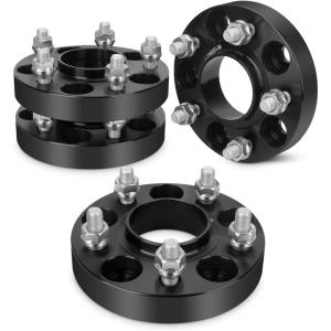 imagedynofit 5x1143 Wheel Spacers 1 Inch 4Pcs  Hubcentric 661mm Bore M12x125 Studs for Nissan 350Z370ZAltimaMaximaMurano ampamp Infiniti G35G37FX35Black