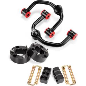 imageDynofit Upper Control Arm and 3quot F2quot R Full lift kit Compatible with 20042020 Ford F150 Heavy Duty UCA Strut Spacer Suspension Lift Kits