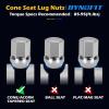 imageDynofit M14x15 Lug Nuts Compatible with Ram 1500 Jeep Dodge 20pcs OnePiece Design Chrome Wheel Nuts for 5 Lug OEM Wheel 78 Hex 60 Degree Conical Seat Studs for Wrangler Grand CherokeeSilver