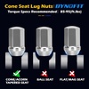 image:imageDynofit 14x15 OEM Lug Nuts Compatible with Chevy Silverado 2500 3500 GMC Sierra RAM 2500 3500 22mm Hex 175 H10pcs Chrome Factory Wheel Nuts