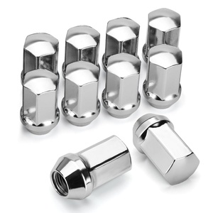 image:imageDynofit 14x15 OEM Lug Nuts Compatible with Chevy Silverado 2500 3500 GMC Sierra RAM 2500 3500 22mm Hex 175 H10pcs Chrome Factory Wheel Nuts
