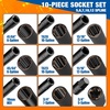 image:imageDynofit 24Pcs M14x15 Wheel Spike Lug Nuts Chrome with 10Pcs Spline Lug Nuts Socket Set