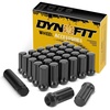 image:imageDYNOFIT 14mmx15 Wheel Lug Nuts 32x Black M14x15 Lug NutConicalCone Bulge Seat Closed End Long Extended XL Spline with 1 Socket Key Fits 8 Lug Aftermarket Wheels Pack of 2Black
