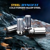 image:imageDYNOFIT 14mmx15 Wheel Lug Nuts 32x Black M14x15 Lug NutConicalCone Bulge Seat Closed End Long Extended XL Spline with 1 Socket Key Fits 8 Lug Aftermarket Wheels Pack of 2Silver