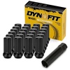 image:imageDYNOFIT 14mmx15 Wheel Lug Nuts 32x Black M14x15 Lug NutConicalCone Bulge Seat Closed End Long Extended XL Spline with 1 Socket Key Fits 8 Lug Aftermarket Wheels Pack of 2Black