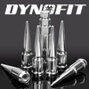 image:imageDYNOFIT 12mmx15 Wheel Spike Lug Nuts 4 x M12x15 Lug Nut 335 inch Tall Closed End Nuts Compatible with Acura Honda Chevy Hyundai Toyota Lexus MitsubishiChrome Pack of 2Silver