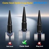 image:imageDYNOFIT 12mmx15 Wheel Spike Lug Nuts 4 x M12x15 Lug Nut 335 inch Tall Closed End Nuts Compatible with Acura Honda Chevy Hyundai Toyota Lexus MitsubishiChrome Pack of 2Black