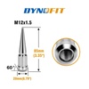 image:imageDYNOFIT 12mmx15 Wheel Spike Lug Nuts 4 x M12x15 Lug Nut 335 inch Tall Closed End Nuts Compatible with Acura Honda Chevy Hyundai Toyota Lexus MitsubishiChrome Pack of 2Silver