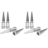 image:imageDYNOFIT 12mmx15 Wheel Spike Lug Nuts 4 x M12x15 Lug Nut 335 inch Tall Closed End Nuts Compatible with Acura Honda Chevy Hyundai Toyota Lexus MitsubishiChrome Pack of 2Silver