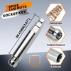 image:imageDYNOFIT 12mmx15 Wheel Spike Lug Nuts 4 x M12x15 Lug Nut 335 inch Tall Closed End Nuts Compatible with Acura Honda Chevy Hyundai Toyota Lexus MitsubishiChrome Pack of 2Silver
