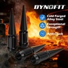 image:imageDYNOFIT 12mmx15 Wheel Spike Lug Nuts 4 x M12x15 Lug Nut 335 inch Tall Closed End Nuts Compatible with Acura Honda Chevy Hyundai Toyota Lexus MitsubishiChrome Pack of 2Black