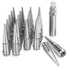 image:imageDYNOFIT 12mmx15 Wheel Spike Lug Nuts 4 x M12x15 Lug Nut 335 inch Tall Closed End Nuts Compatible with Acura Honda Chevy Hyundai Toyota Lexus MitsubishiChrome Pack of 2Silver
